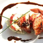 Greenwich Project (47 West 8th Street, Manhattan) is offering this Poached Lobster with Grits and Lobster-Chocolate Jus for $21.
